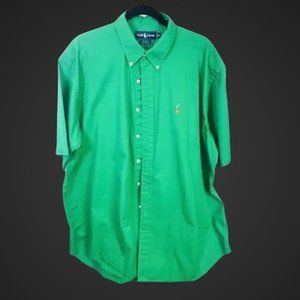 Ralph Lauren Blake Shirt XL Green Short Sleeve